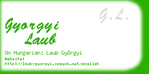 gyorgyi laub business card